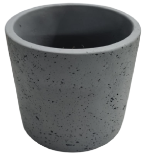 CACHEPOT CIMENTO TRAVERTINO 11X12CM AZUL