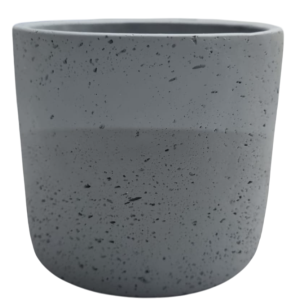 CACHEPOT CIMENTO TRAVERTINO 12X14CM AZUL