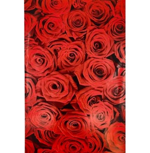 SACO METAL 20X29CM 50UN ROSAS VERMELHA