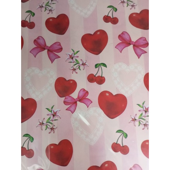 PAPEL COUCHE 50X60 20FLS CORAÇÃO