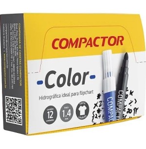 HIDROCOR P/FLIPCHART CX 12UN PRETO