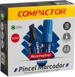 MARCADOR PERMANENTE RECAR.12UN AZUL