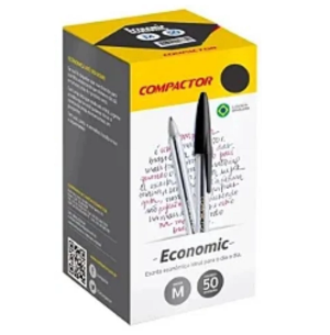CANETA ESFER.ECONOMIC 50UN PRETA