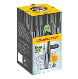 CANETA ESFER. FINA 0.7 CX 50UN PRETA