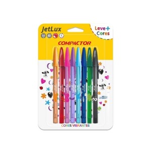 CANETA ESFER.JET LUX 1.0 8UN VIBRANTES