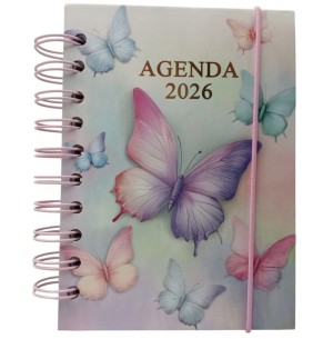 AGENDA ESP.2026 168FLS 14X19CM BORBOLETA/ FLOR