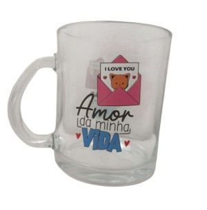 CANECA VIDRO 330ML VOCÊ MERECE TODO AMOR DO MUNDO