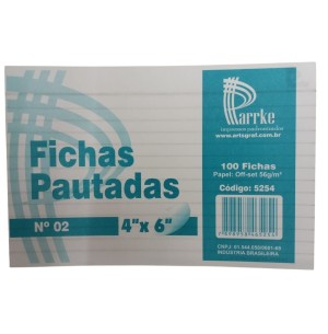 FICHA PAUTADA 4X6 C/100FLS