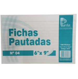 FICHA PAUTADA 6X9 C/100FLS