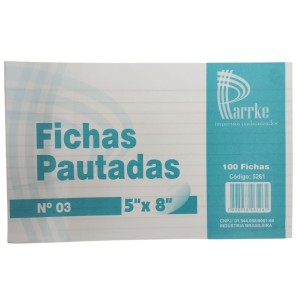 FICHA PAUTADA 5X8 C/100FLS