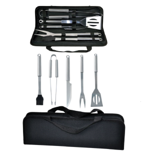 FACA KIT CHURRASCO INOX 5PÇS ESTOJO
