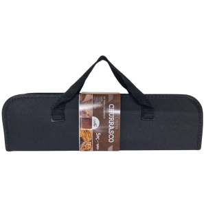 FACA KIT CHURRASCO INOX 5PÇS ESTOJO