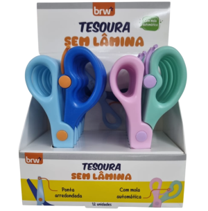 TESOURA ESCOLAR 13CM S/ LÂMINA CX 12UN