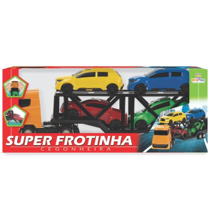 CAMINHÃO CEGONHEIRA SUPER FROTINHA 4PÇS 34CM