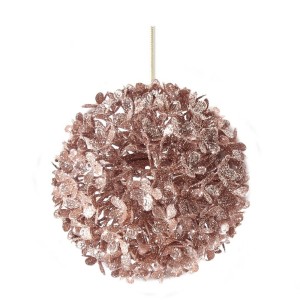 BOLA FLOR GLITTER 11CM ROSÉ
