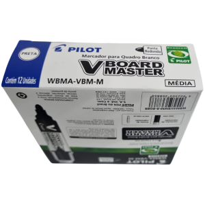 MARCADOR QUADRO BR.RECAR.CART.WBM-M C/12UN PRETO