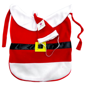 ROUPA PET PAPAI NOEL C/GORRO 2PÇS