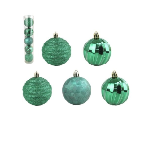 BOLA TUBO 6CM 5UN TEXTURIZADA VERDE