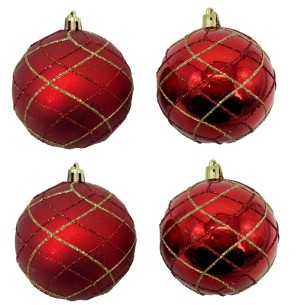 BOLA CX 8CM 4UN DEC.VM