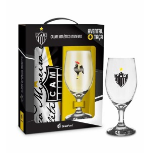 TAÇA VIDRO 330ML C/ AVENTAL ATLÉTICO