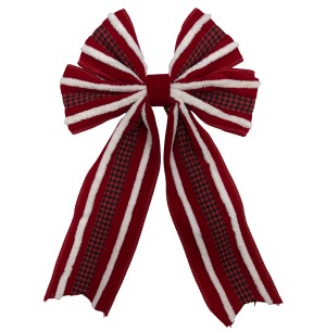 ENFEITE LAÇO 15CM VELUDO XADREZ