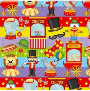 BOB.PAPEL COUCHE 60CMX100M INFANTIL CIRCO