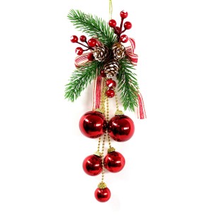 ENFEITE PORTA LAÇO C/BOLAS 32CM