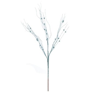 ENFEITE GALHO GLITTER 78CM AZUL CLARO