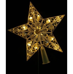 PISCA PONTEIRA ESTRELA 8F 21 LEDS 18CM AM VAZADA BOLAS