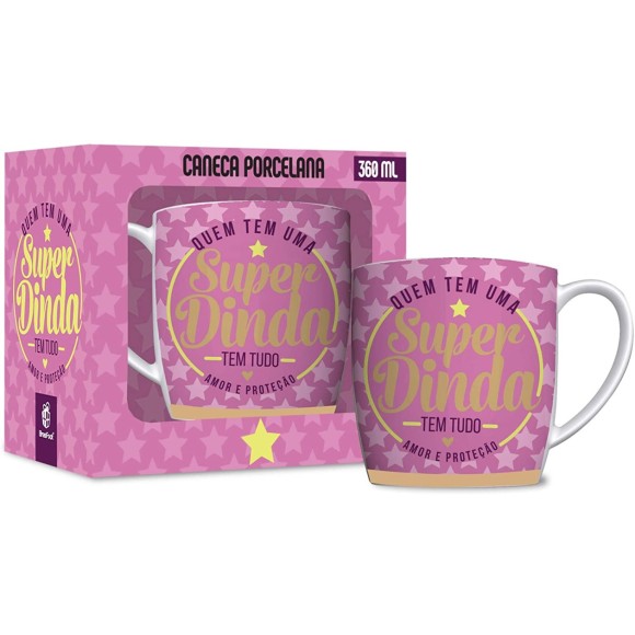 CANECA PORCELANA URBAN 300ML SUPER DINDA