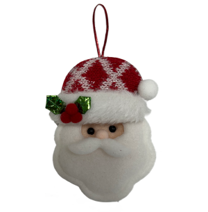 ENFEITE ROSTO PAPAI NOEL 20CM