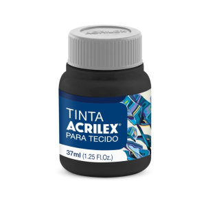 TINTA TECIDO FOS.37ML 12UN PRETO