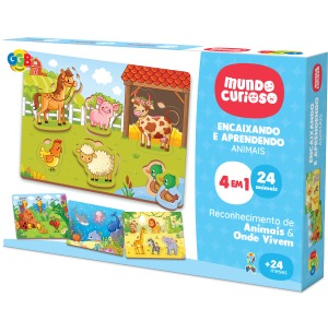 PEDAGÓGICO ENCAIXANDO E APRENDENDO ANIMAIS