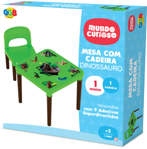 MESA INF.PLÁST.COM CADEIRA DINOSSAURO