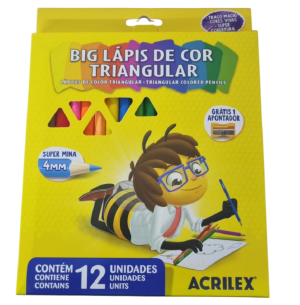 LÁPIS COR TRIANG.BIG 12 CORES C/APONTADOR