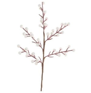 ENFEITE GALHO AZEVINHO 45CM BRANCO