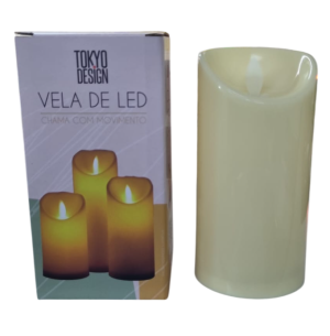 VELA LED PLAST.IMITA PARAFINA 15CMM