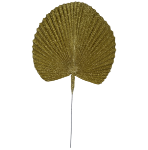  ENFEITE GALHO GLITTER PALMEIRA 40CM DOURADO