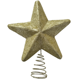 PONTEIRA ESTRELA 18CM GLITTER