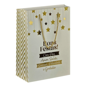  SACOLA PRES.24X31CM BOAS FESTAS