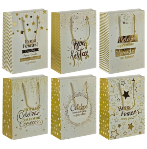 SACOLA PRES.28X37CM BOAS FESTAS