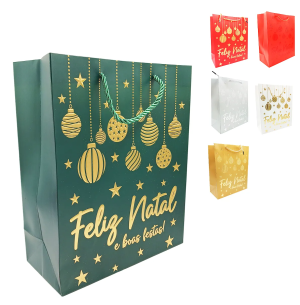 SACOLA PRES.26X32CM FELIZ NATAL
