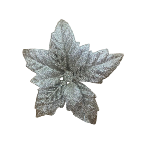 FLOR BICO DE PAPAGAIO GLITTER 12CM CHAMPANHE