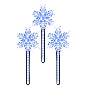 TRIO FLOCO DE NEVE 426 LEDS BR C/ AZUL