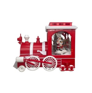 TREM DE NATAL RETRO VERMELHO E BRANCO 