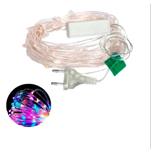 FIO DE FADA 100 LEDS COLOR 8F TOMADA