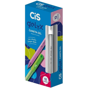 CANETA GELYX 0.8MM BRANCA 12UN