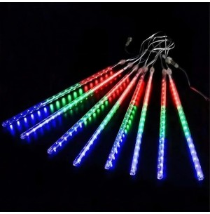 PISCA LED 8 TUBOS 45CM COR