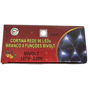 PISCA CORTINA REDE 96 LED BR BIVOLT