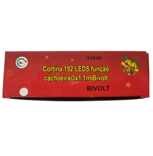 PISCA CORTINA 192 LEDS FT 8F 3M BR BIVOLT